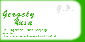 gergely musa business card